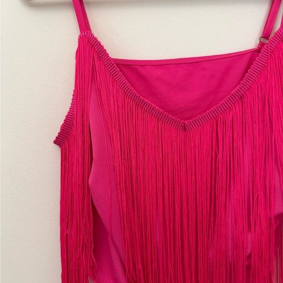 SHEIN Bright Pink Fringe Camisole - Picture 2 of 5